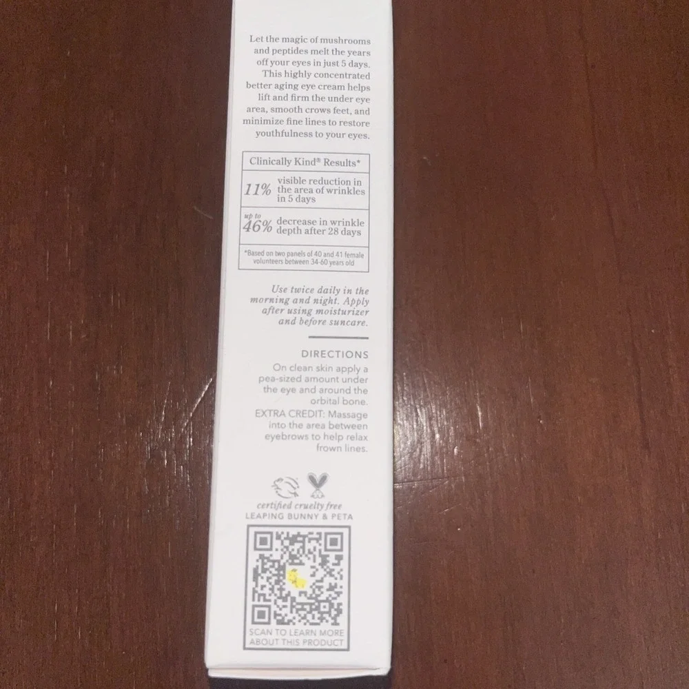 BEEKMAN 1802 Mushroom Milk Better Aging Eye Cream 5% Hexapeptide‎ .68oz